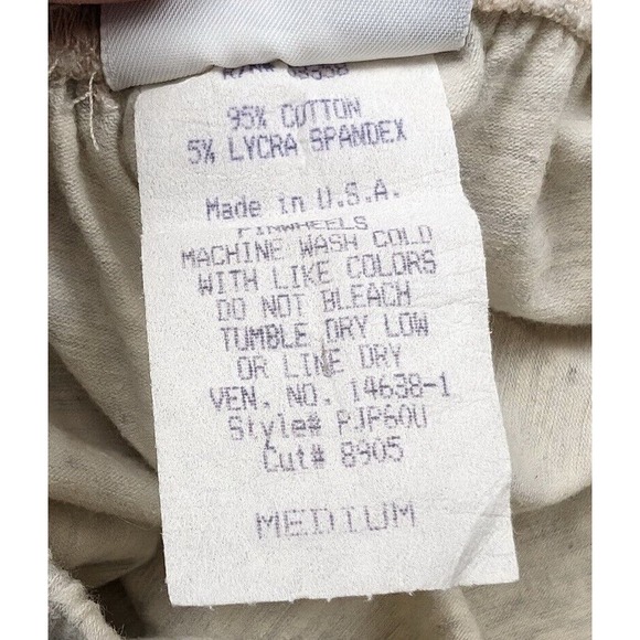 Vintage 80s Pants Stirrup Heathered Beige Cotton Blend Misses Size M - Picture 5 of 5